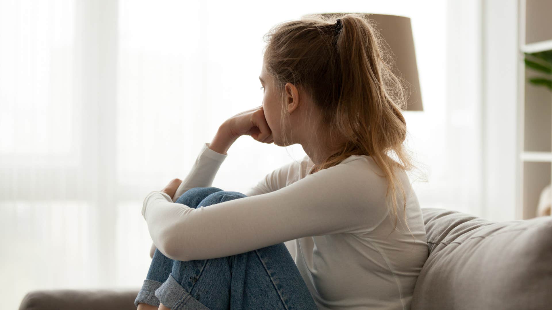woman avoiding real emotions