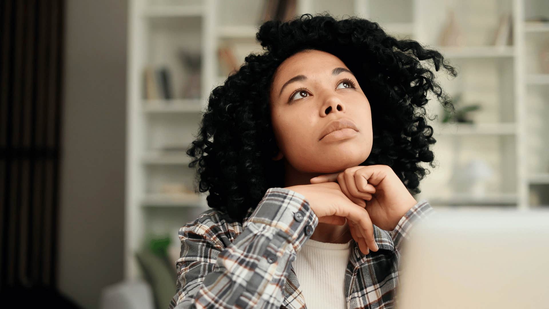 woman who is a deep thinker connecting ideas from different fields