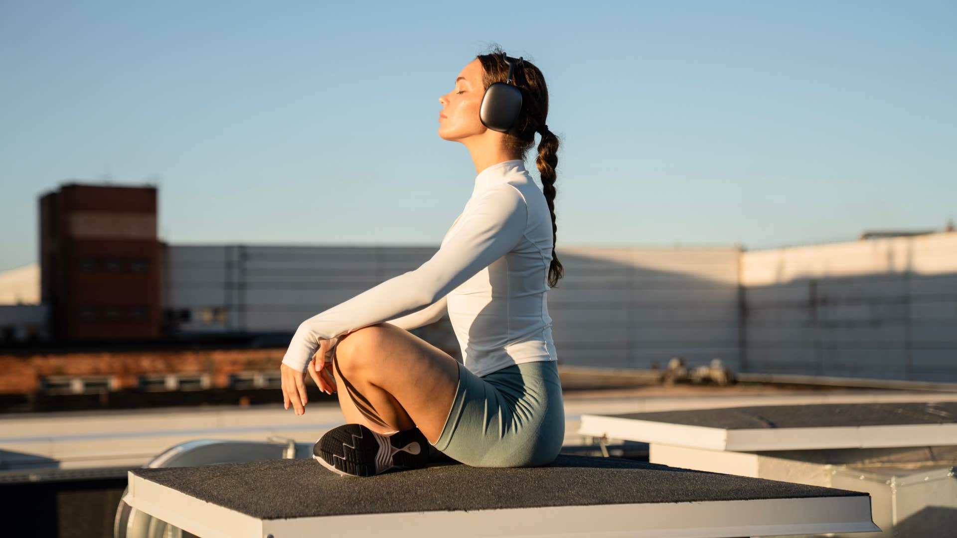 woman doing yoga