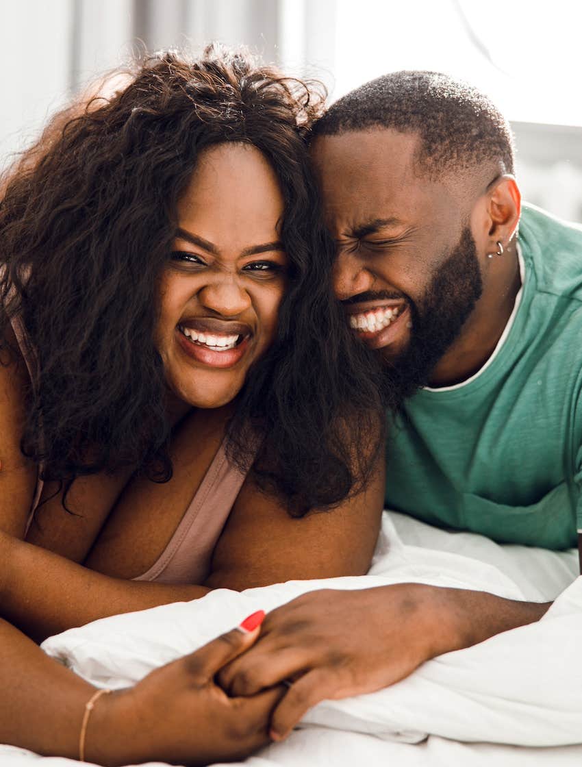 loving couple happy moment