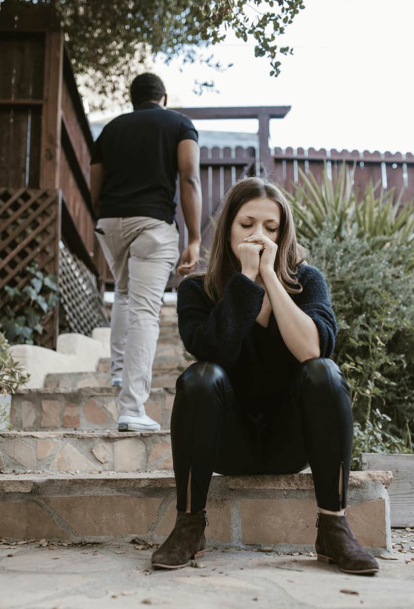 upset woman feels failure from divorce