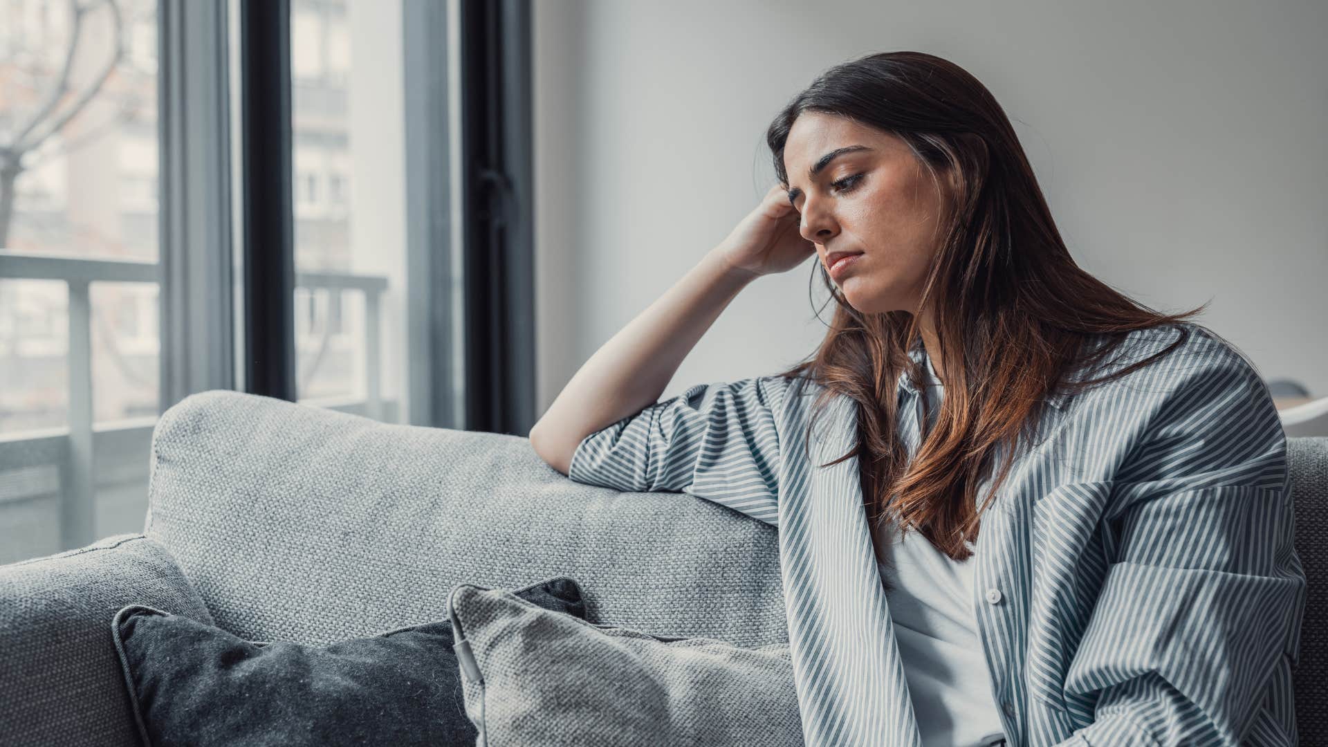 woman who struggles to enjoy life falling into the thinking trap of feeling hopeless
