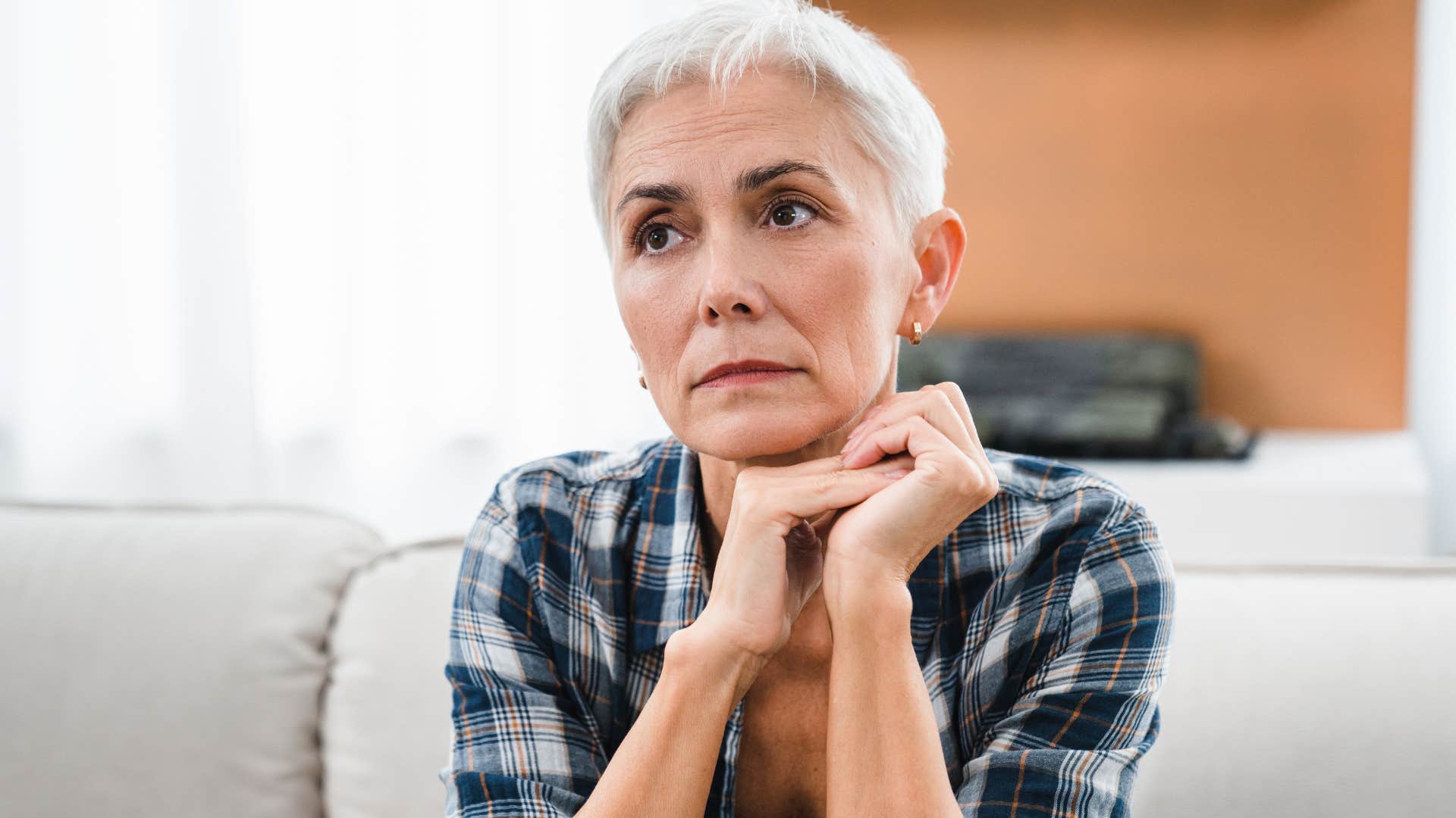 woman replaying conversations in her head