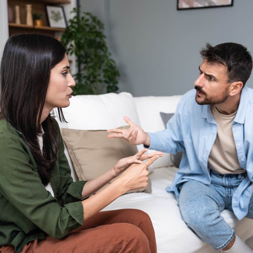 woman seeing signs something's really wrong in a relationship like attemps of domination